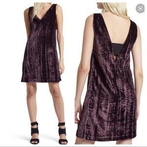 French Connection Purple Crushed Velvet Party Club Dancing Mini Dress, NWT,  2